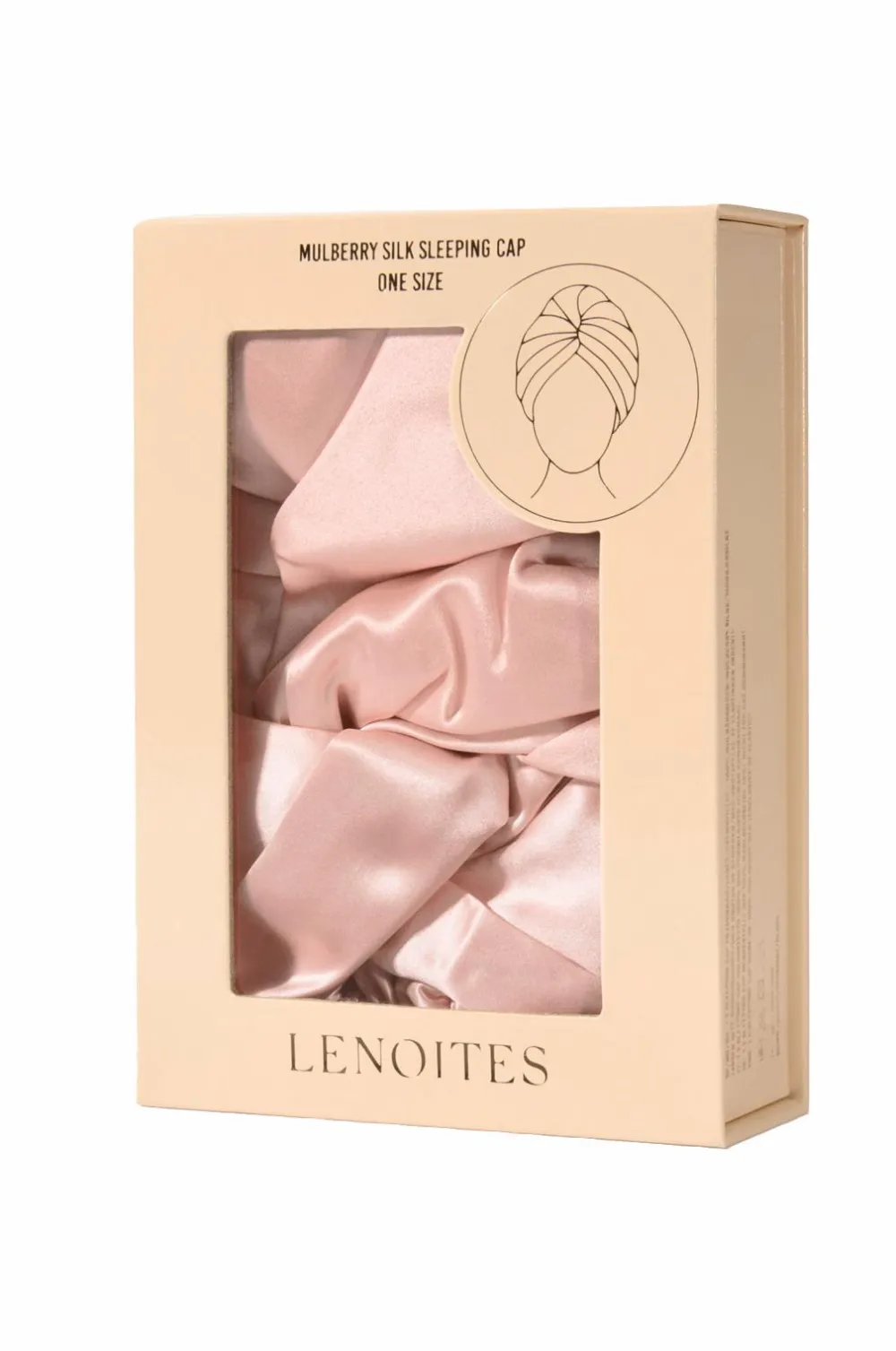 Lenoites Håraccessories>Mulberry Silk Sleeping Cap Pink
