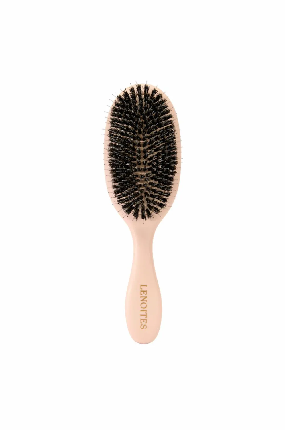 Lenoites Hårbørster>Wild Boar Hair Brush With Cleaning Tool Blush