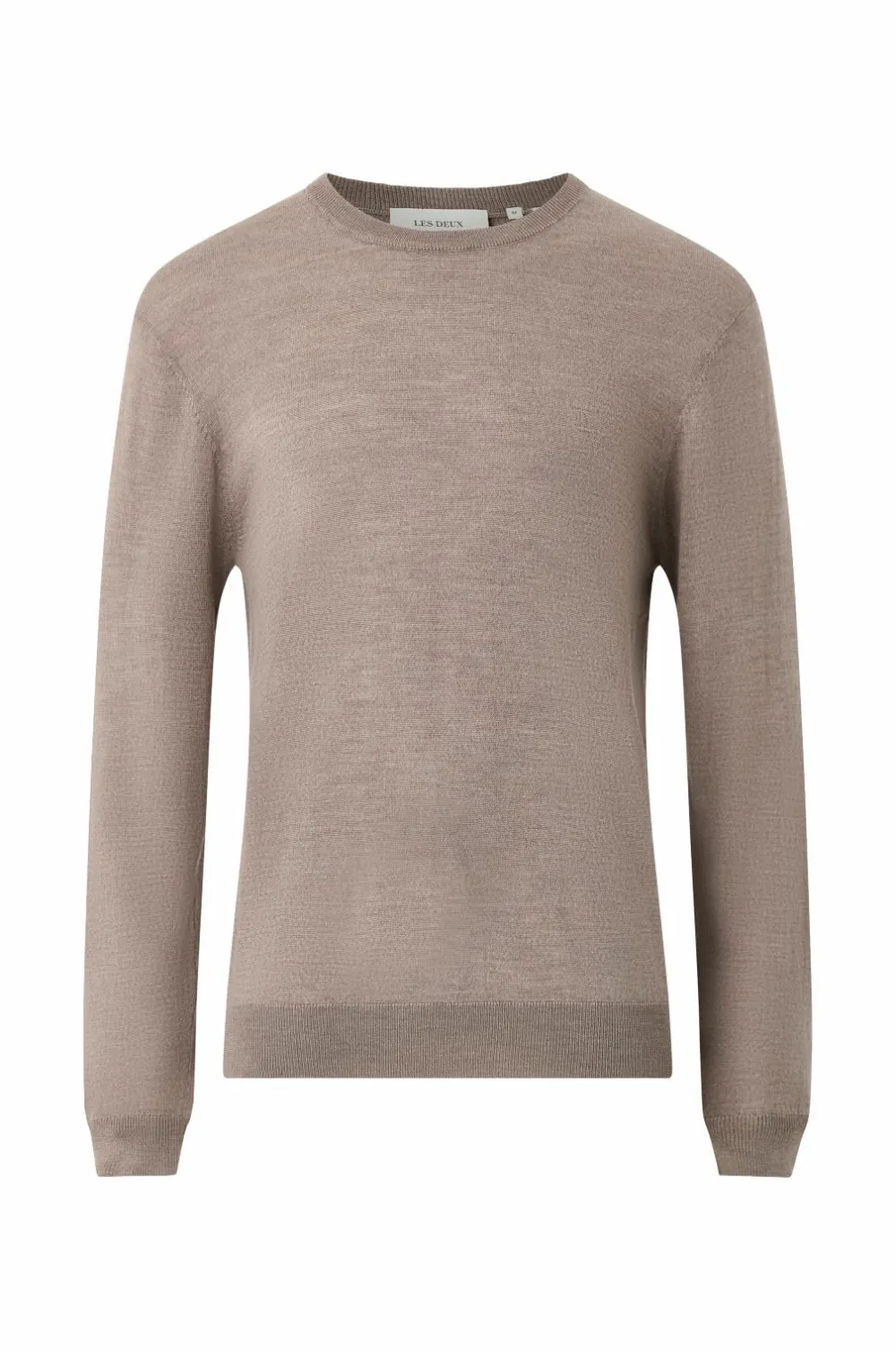 Les Deux Trøjer>Pullover Greyson Merino Knit Desert Taupe Beige