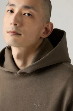 Levi's Hættetrøje The Authentic Hoodie GARMENT DYE H225 MAITAKE BROWN Clearance