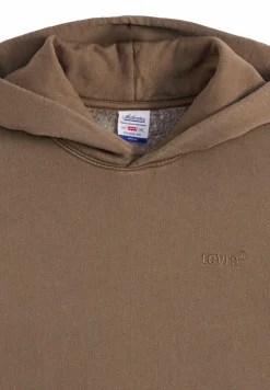 Levi's Hættetrøje The Authentic Hoodie GARMENT DYE H225 MAITAKE BROWN Clearance