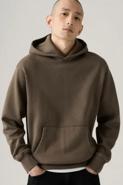 Levi's Hættetrøje The Authentic Hoodie GARMENT DYE H225 MAITAKE BROWN Clearance