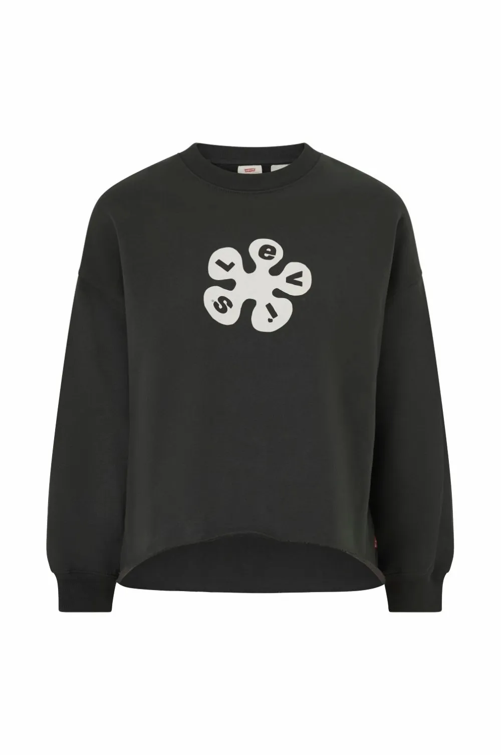 Levi's Sweatshirt GR Leo Raw Cut Crewneck Crew 9 CREW 90S FESTIVAL FLOWER PIRATE BLACK Outlet