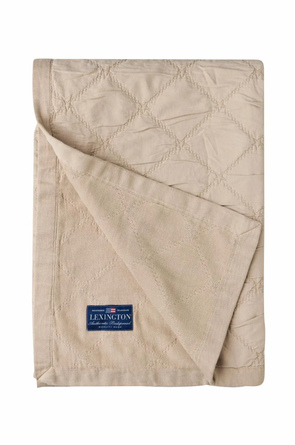 Lexington Signature Star quiltet sengetæppe i bomuld Beige Hot