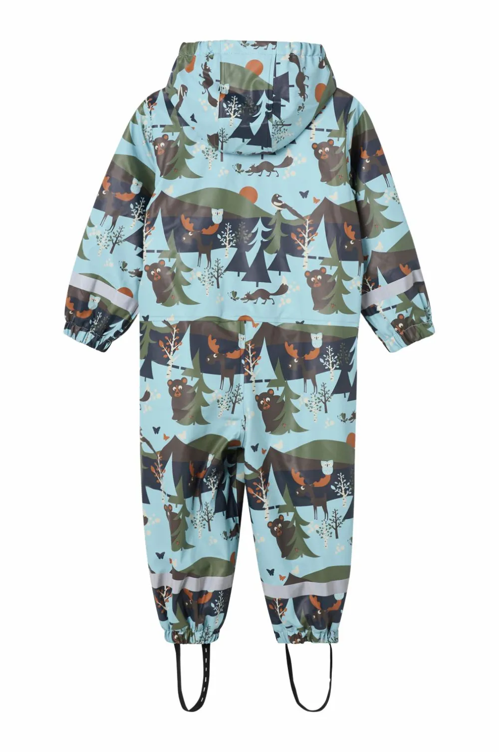 Lindberg Regndragt Lekhyttan Rain Baby Overall Fleece Lightblue/brown Hot