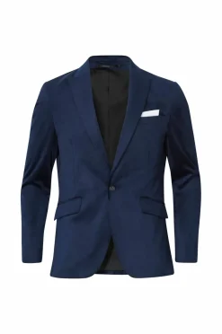 Lindbergh Blazere & Jakkesæt>Habitjakke Velvet Blazer Dk blue