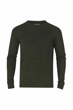Lindbergh Trøjer>Pullover Merino Knit O-neck Dk army