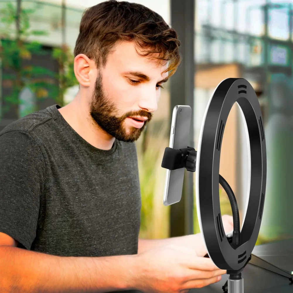 LogiLink Mobiltelefoner, Tablets & Tilbehør>Ring Light for Smartphone Ø 25 cm med bordstativ No color