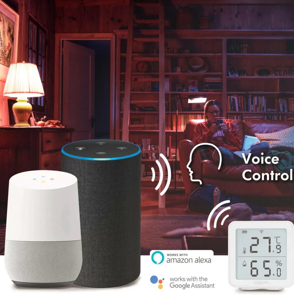 LogiLink Smart temperatur- og fugtighedssensor Wifi Tuya No color Sale