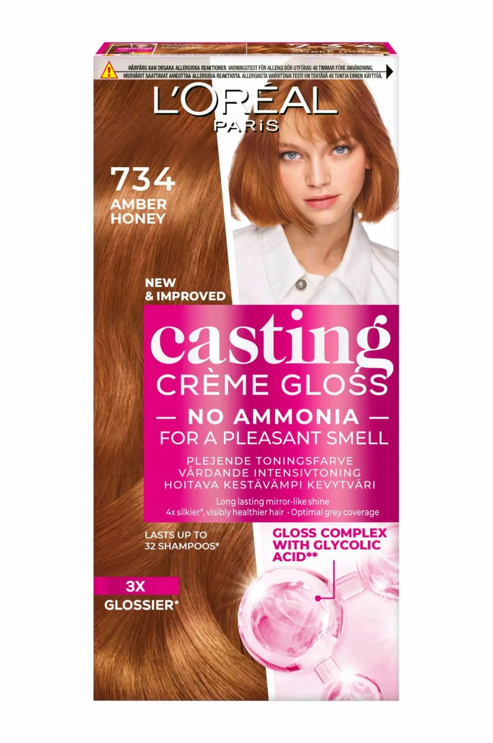 L'Oréal Paris Hårfarve>Casting Creme Gloss 734 Amber Honey