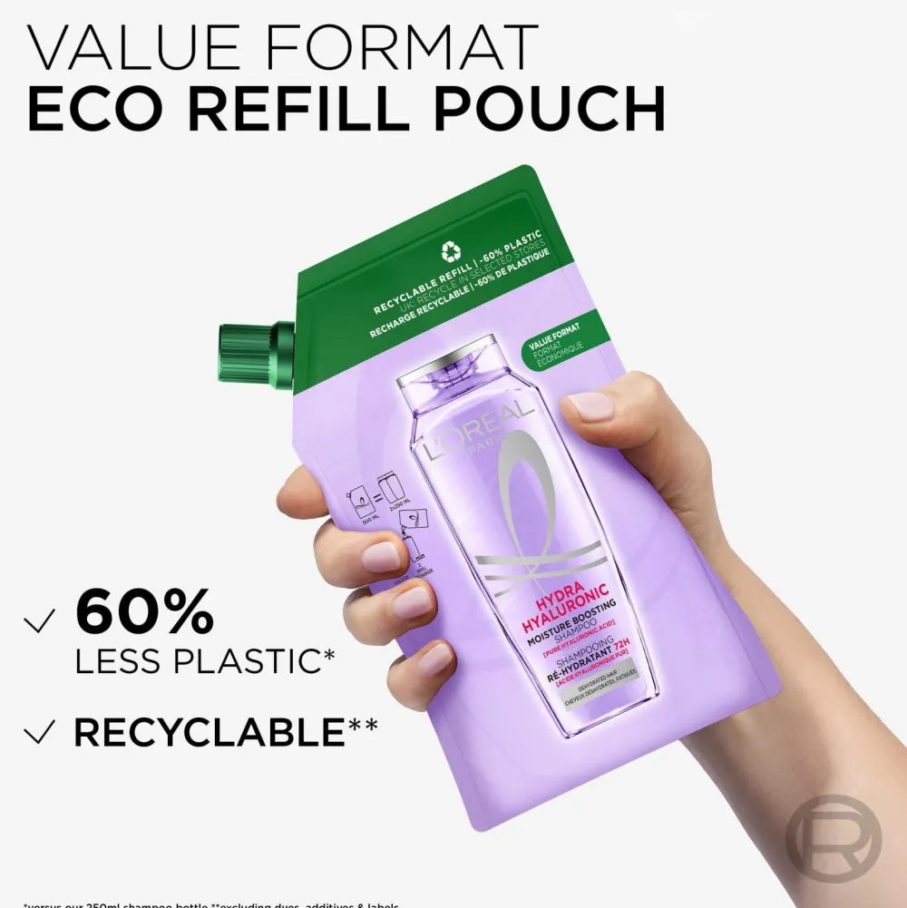 L'Oréal Paris Hår|Hår>Elvital Hyaluron Plump Shampoo For Dehydrated Hair Refill 500 Ml