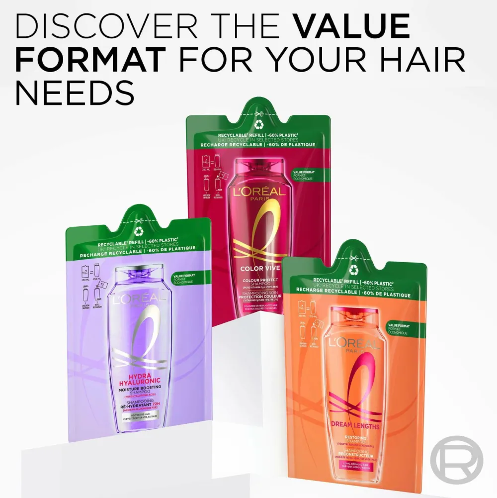 L'Oréal Paris Hår|Hår>Elvital Color Vive Shampoo For Colored Hair Refill 250 Ml