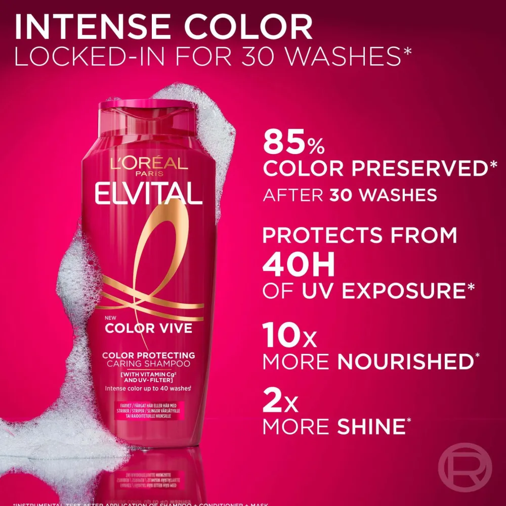 L'Oréal Paris Hår|Hår>Elvital Color Vive Shampoo For Colored Hair 250 Ml