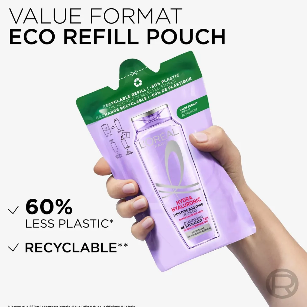 L'Oréal Paris Hår|Hår>Elvital Hyaluron Plump Shampoo For Dehydrated Hair Refill 250 Ml