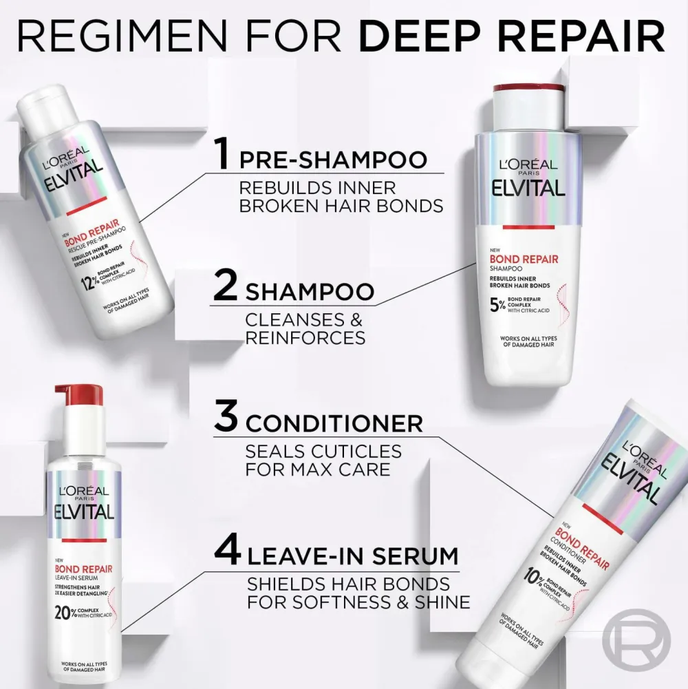 L'Oréal Paris Hårpleje>Elvital Bond Repair Leave-In Serum For Damaged Hair 150 Ml No Color