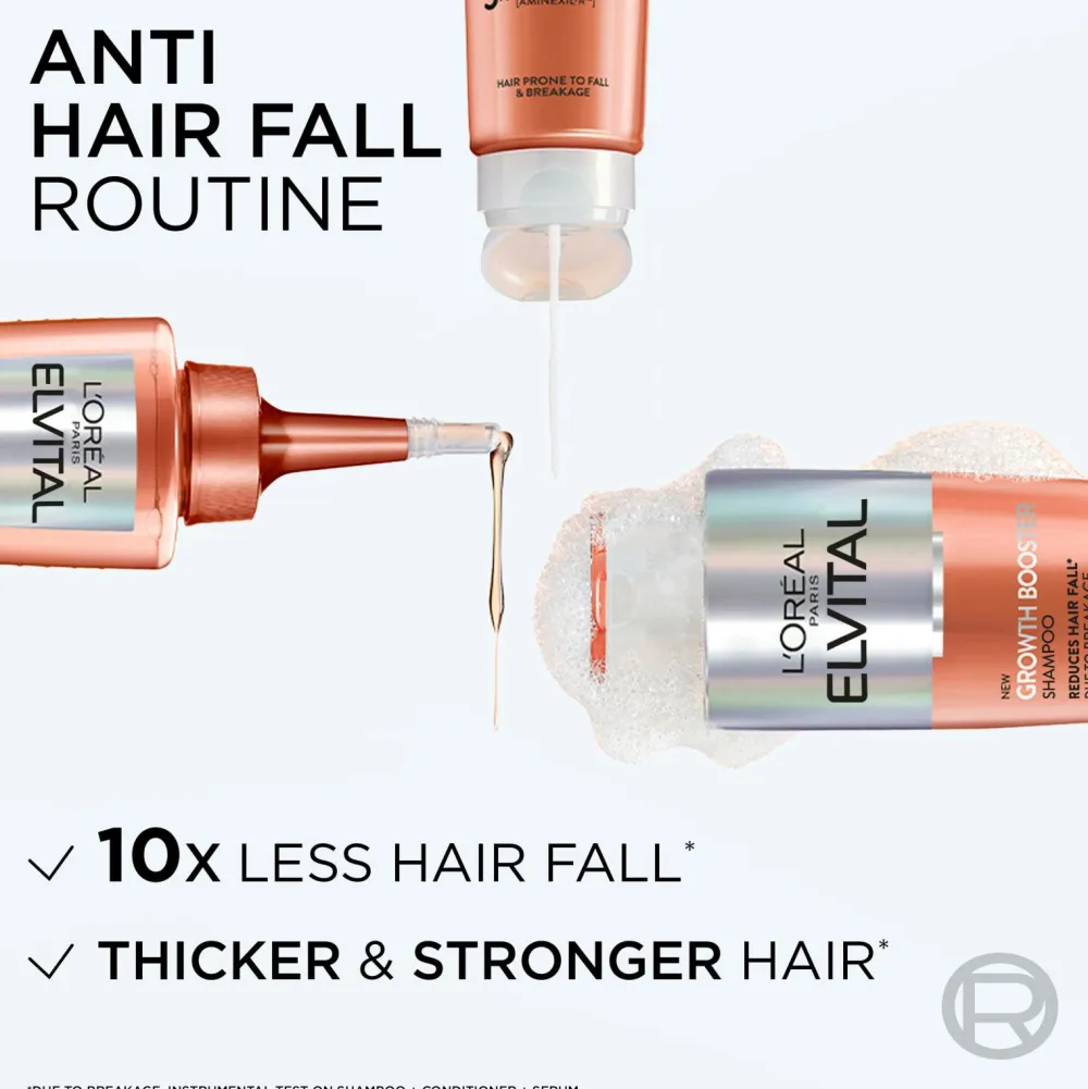 L'Oréal Paris Hårpleje>Elvital Growth Booster Hair Serum Against Hair Loss 102 Ml No Color