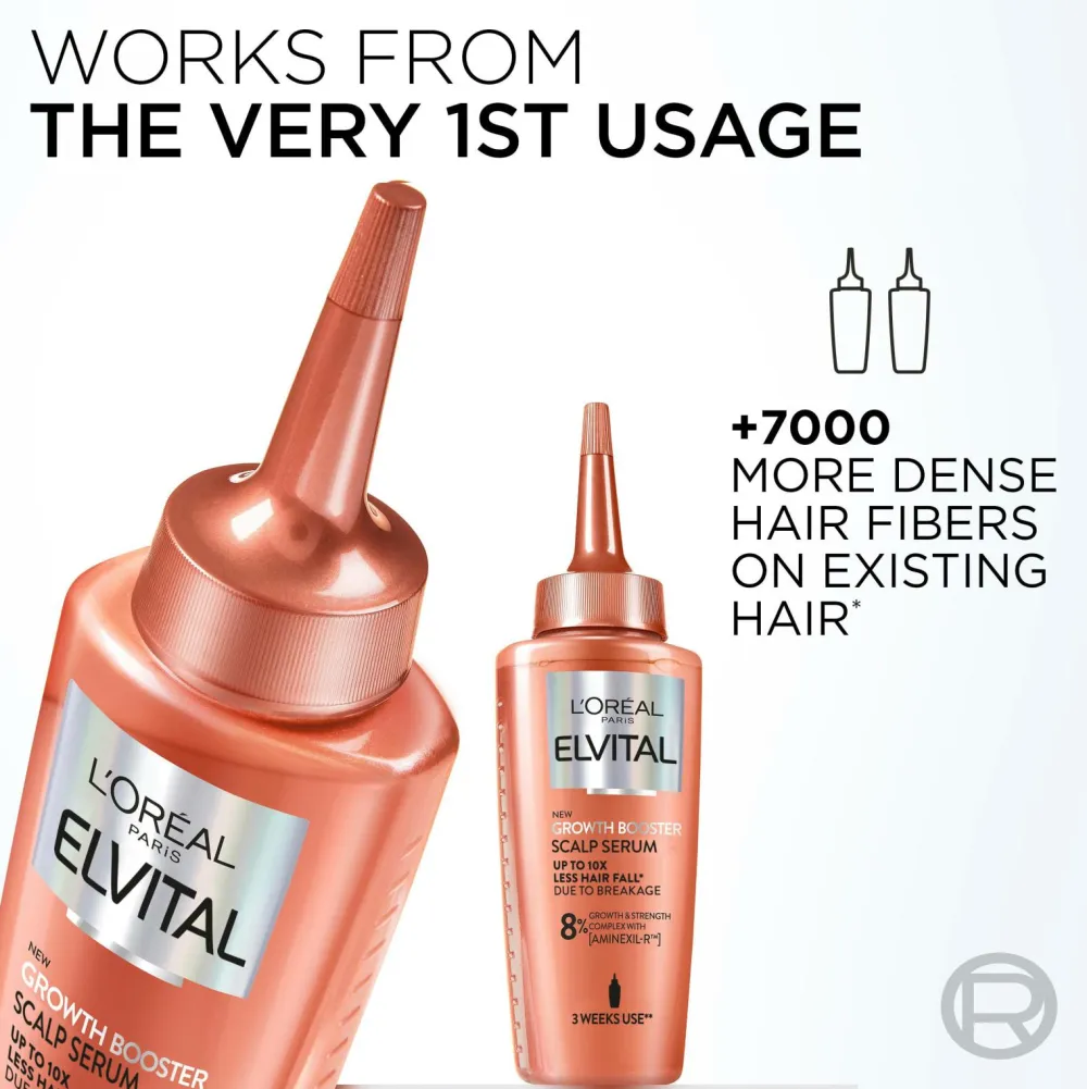 L'Oréal Paris Hårpleje>Elvital Growth Booster Hair Serum Against Hair Loss 102 Ml No Color