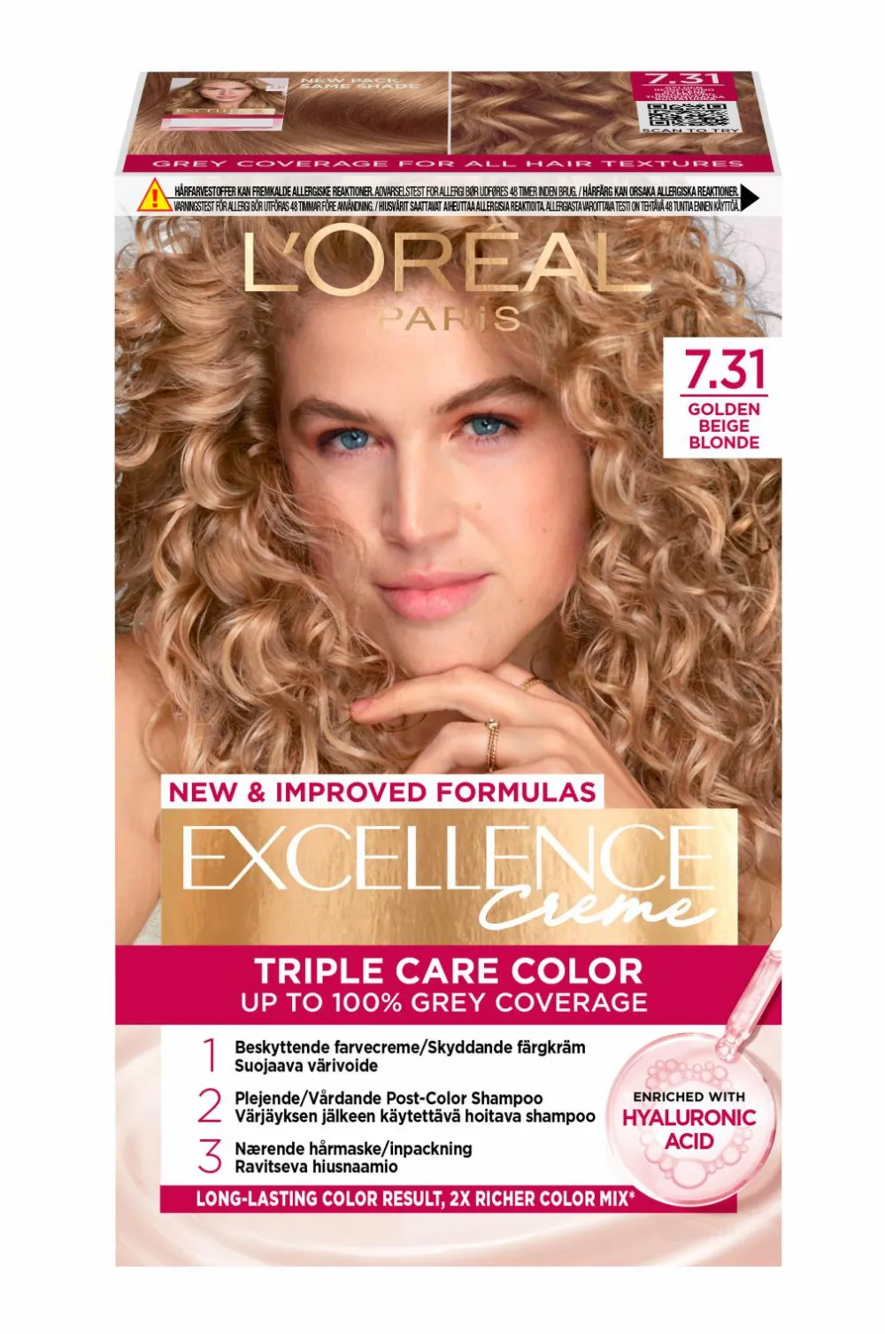L'Oréal Paris Excellence Creme 7.31 Guldblond Ask Online