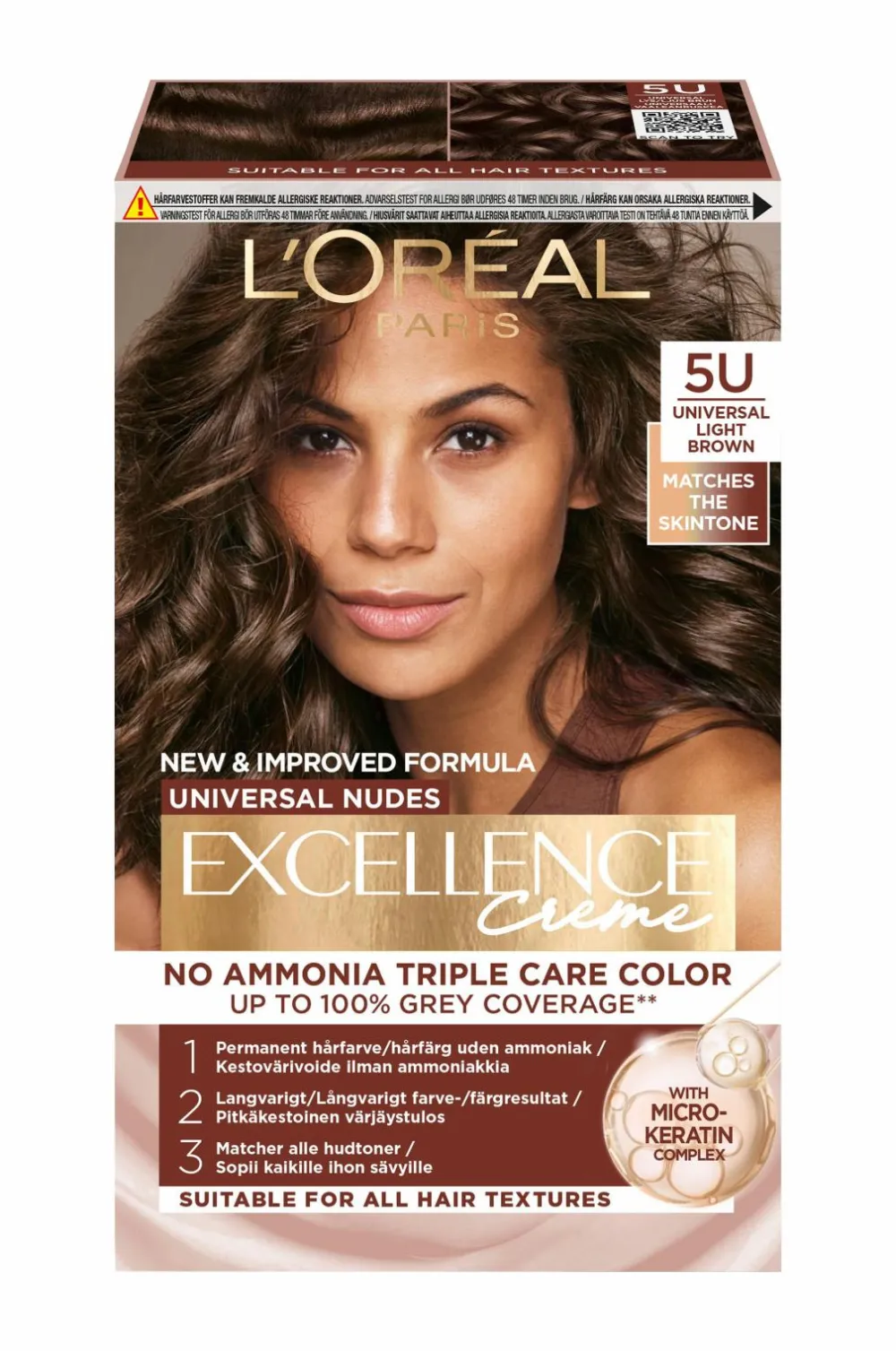 L'Oréal Paris Hårfarve Excellence Universal Nudes Universal Nudes Lysebrun 5U New