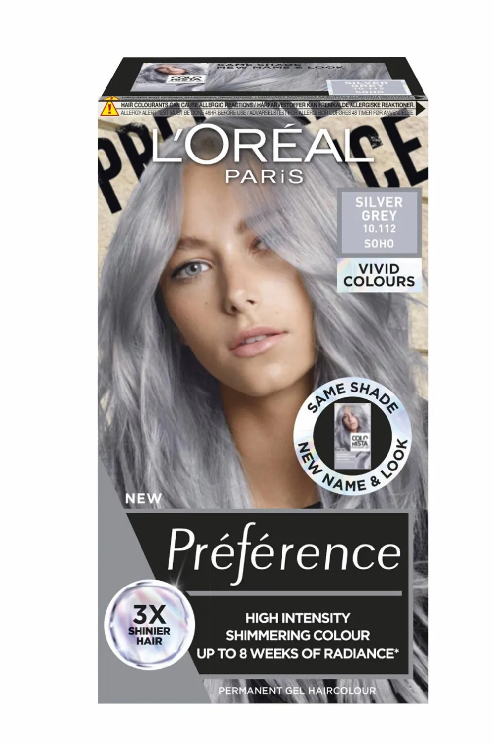 L'Oréal Paris Hårfarve Préférence Vivids Vivids Silver Grey 10.112 Clearance