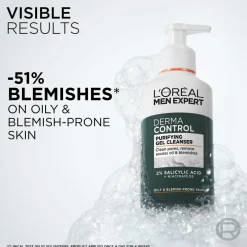 L'Oréal Paris Ansigtspleje|Ansigtspleje>Men Expert Derma Control Purifying Gel Cleanser For Sensitive Skin 260 Ml No Color