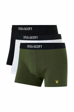 Lyle & Scott Undertøj>Boksershorts Devon Trunk 3-pak Black/climbing ivy/white