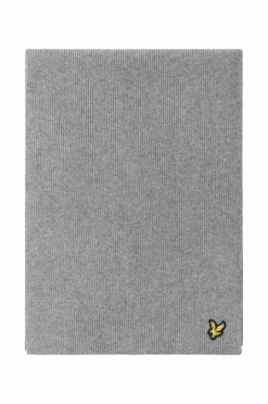 Lyle & Scott Halstørklæde Plain Scarf T28 mid grey marl Clearance
