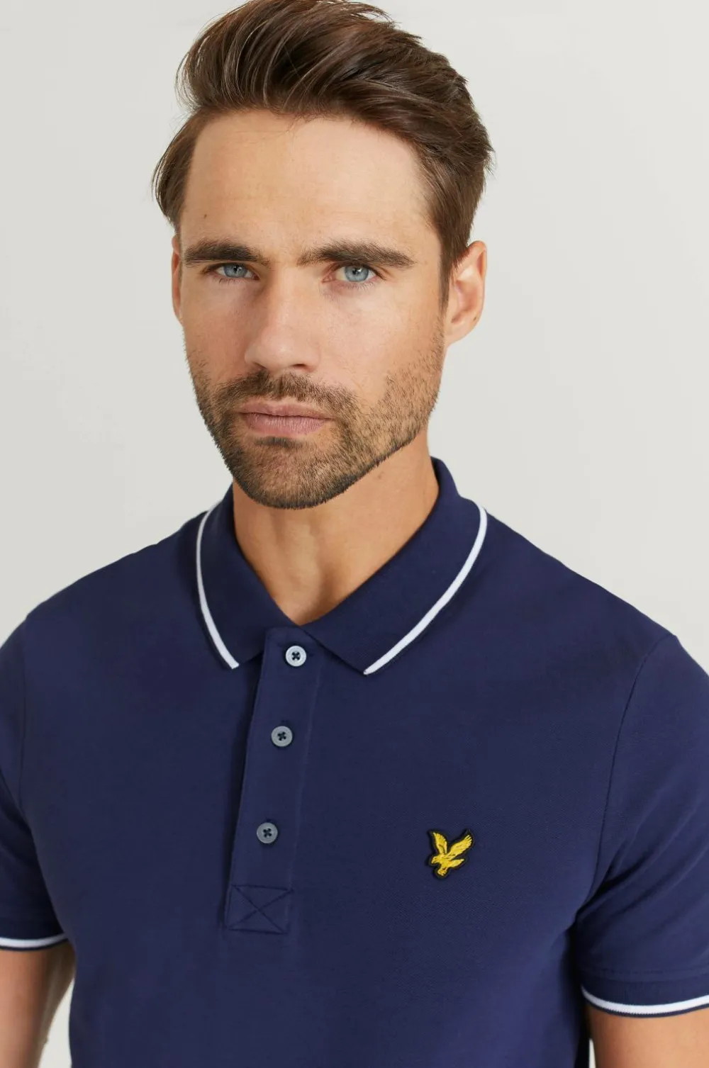 Lyle & Scott Poloshirts>Poloshirt Tipped Polo Shirt Navy/white