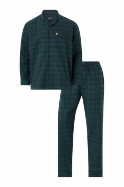 Lyle & Scott Nattøj & Homewear>Pyjamassæt Julian Green/Peacoat Check