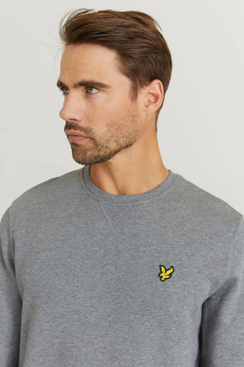 Lyle & Scott Sweatshirt Crew Neck Sweatshirt Mid Grey Marl Discount