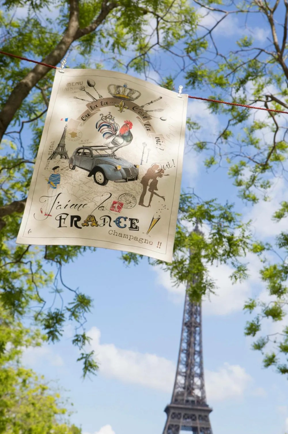 Maison Vivaraise Køkkenhåndklæde France Panorama 48 X 72 Multi Online