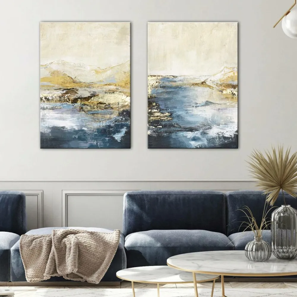 Malerifabrikken Posters & Billeder>Astonish 2/ Blandet maleri / 60 X 80 cm Blå