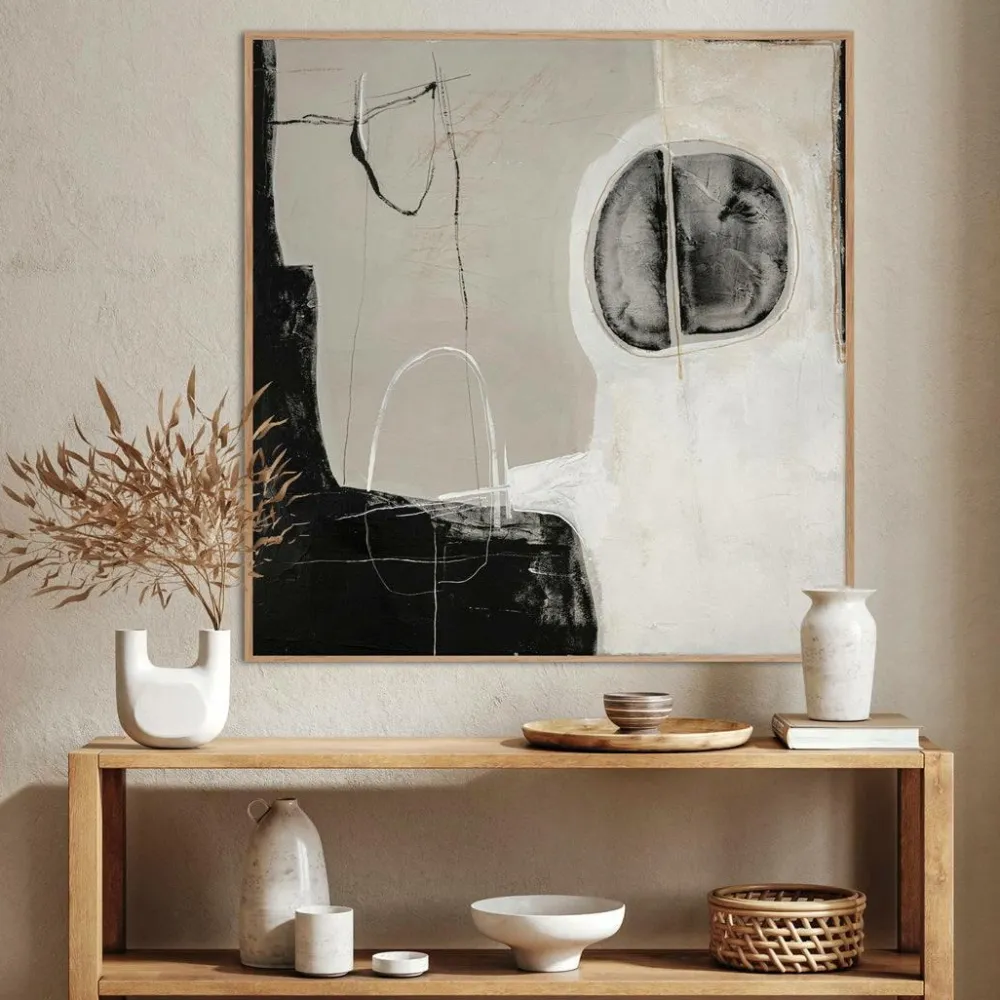 Malerifabrikken Design Painting / Ensemble / 100x100 Cm / Egetræsramme Grå Outlet