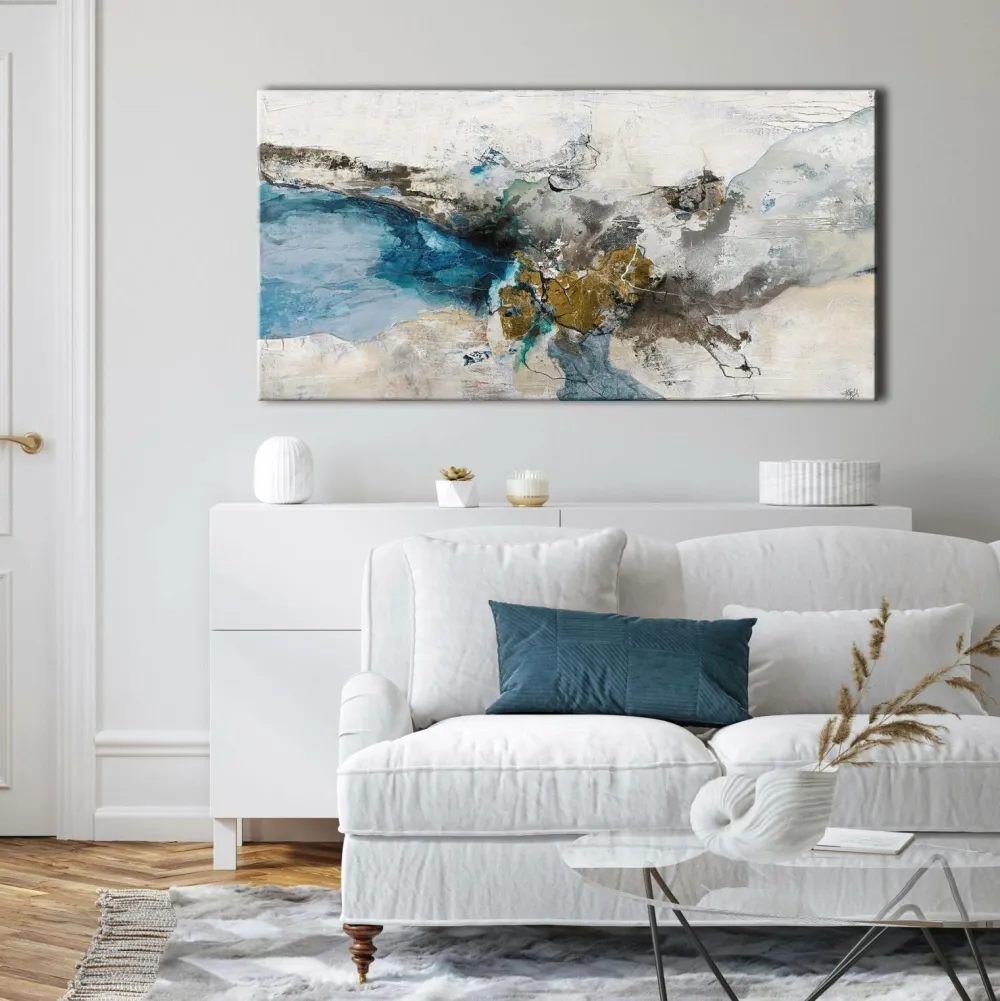 Malerifabrikken Posters & Billeder>Night / Blandet maleri / 140 X70 cm Blue