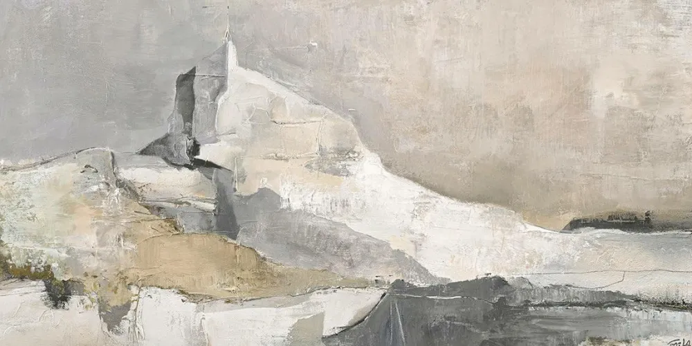 Malerifabrikken Nordic Shapes / Blandet maleri / 140 X70 cm Grøn Hot