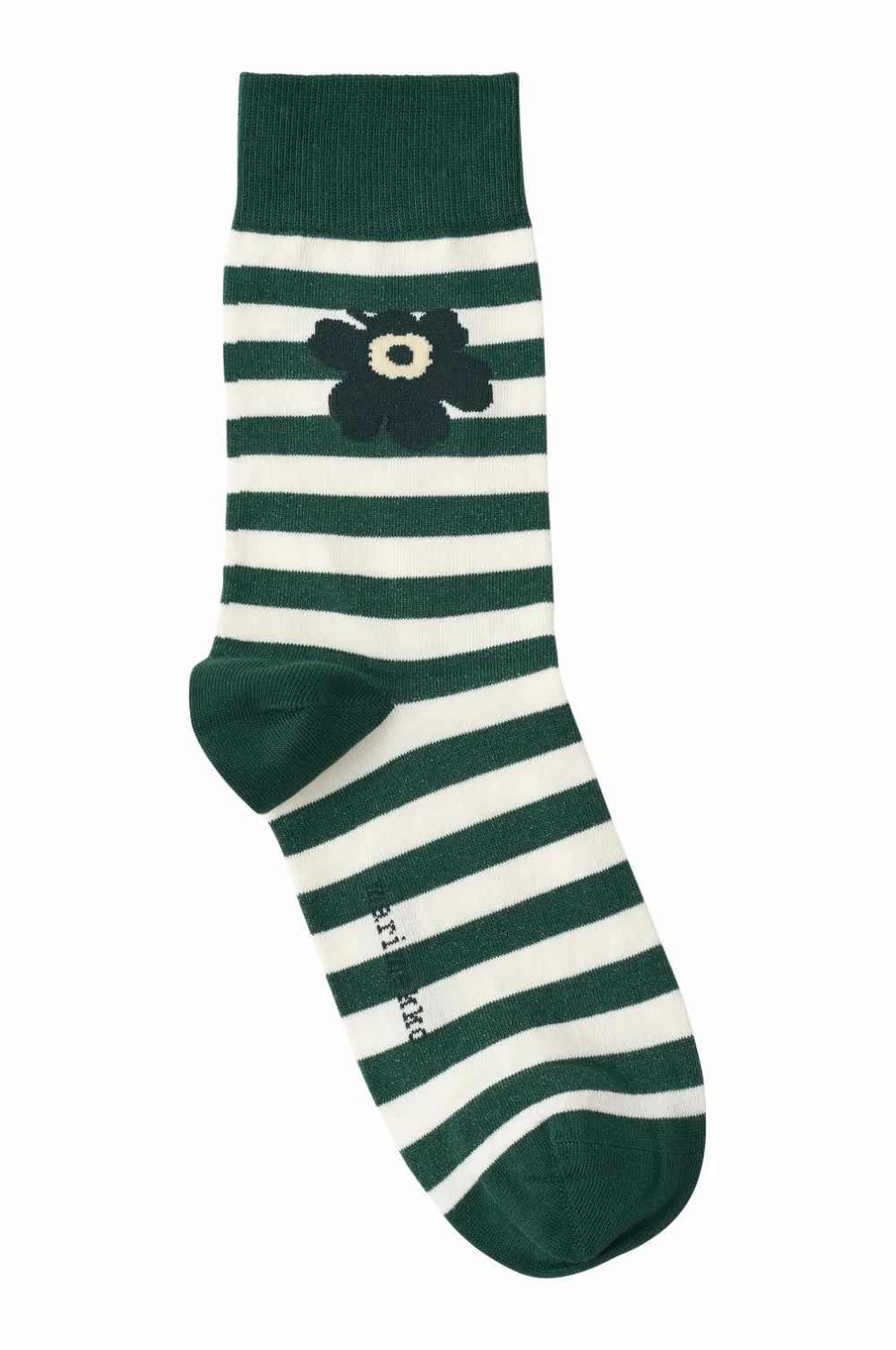 Marimekko Strømper>Ankelstrømper Kasvaa Tasaraita Unikko mørkegrøn/offwhite