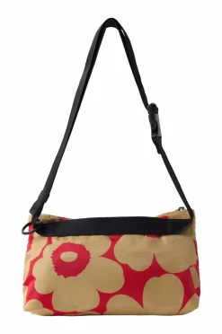 Marimekko Tasker>Taske Neat Crossbody Unikko S Light Brown/Red