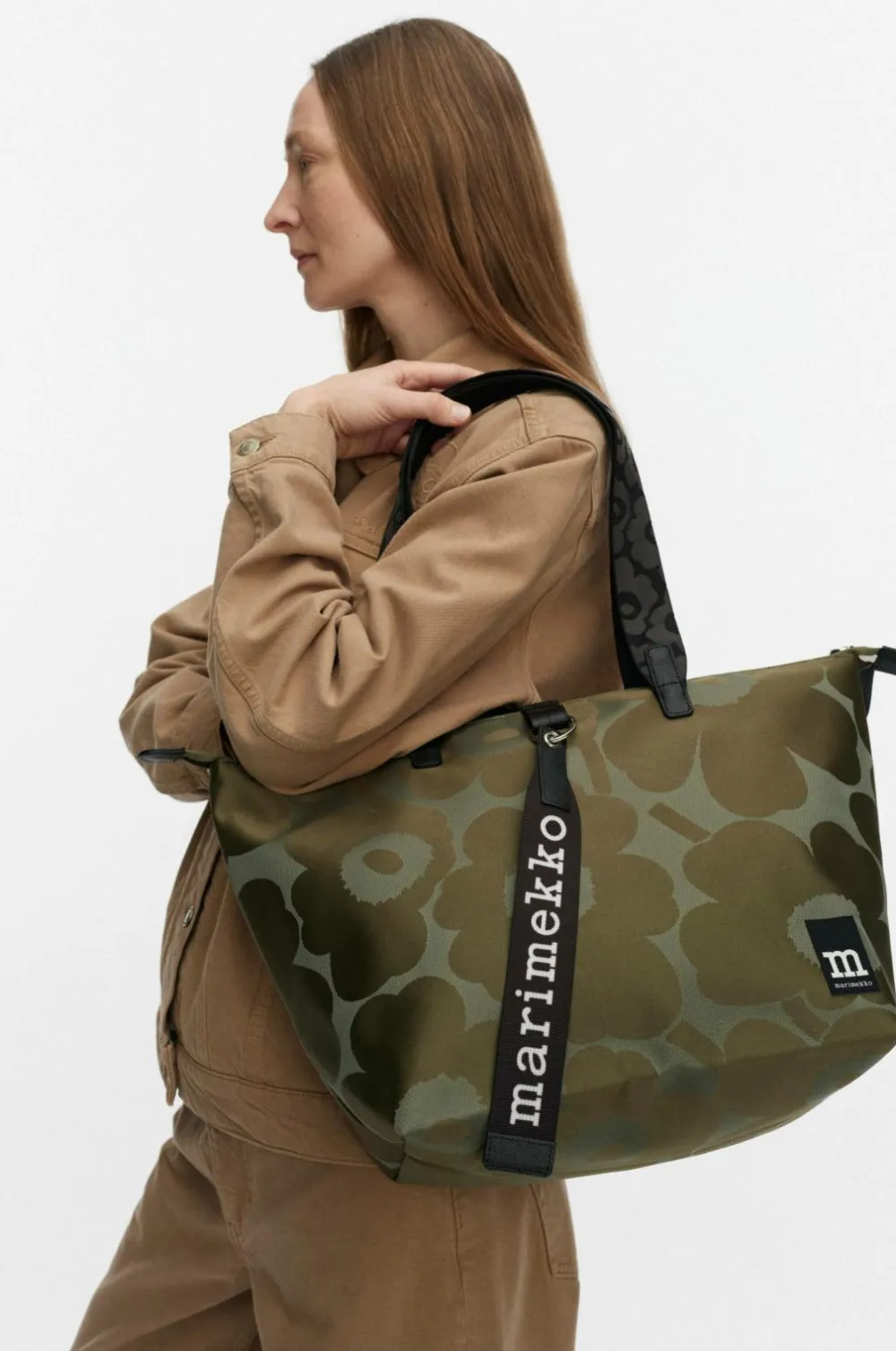 Marimekko Tasker>Tote M Unikko grøn, lysegrøn
