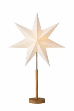 Markslöjd Julebelysning>Bordstjerne Speranza 1L 45cm Bejdset brun/hvid
