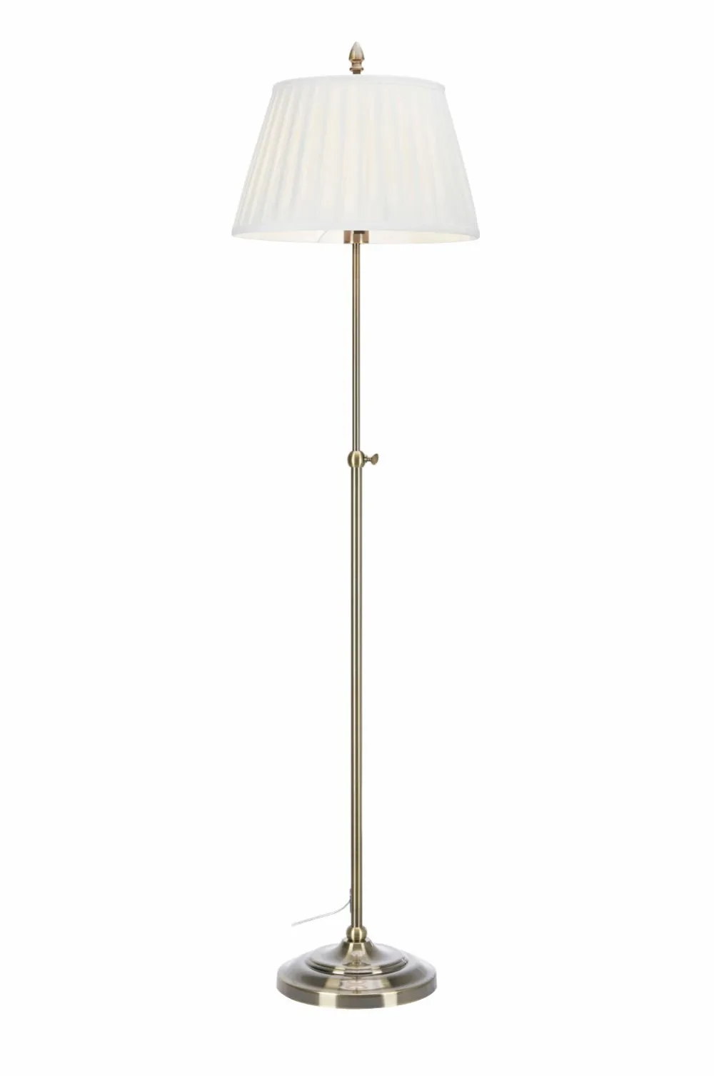 Markslöjd Gulvlamper>Gulvlampe Oxford Offwhite/Antique Brass