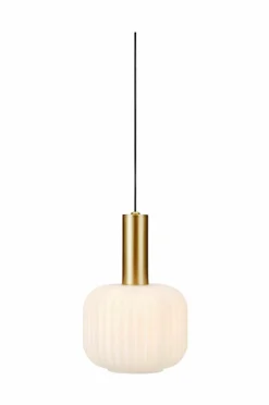 Markslöjd Loftlampe Sober Small 1L Børstet messing/hvid Outlet
