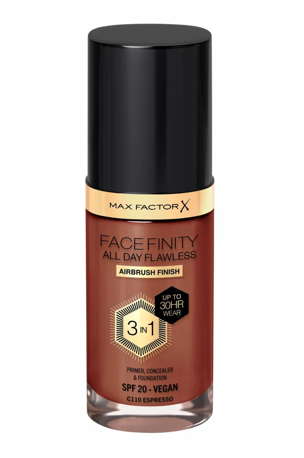 Max Factor Ansigt>All Day Flawless 3in1 Foundation 110 Espresso