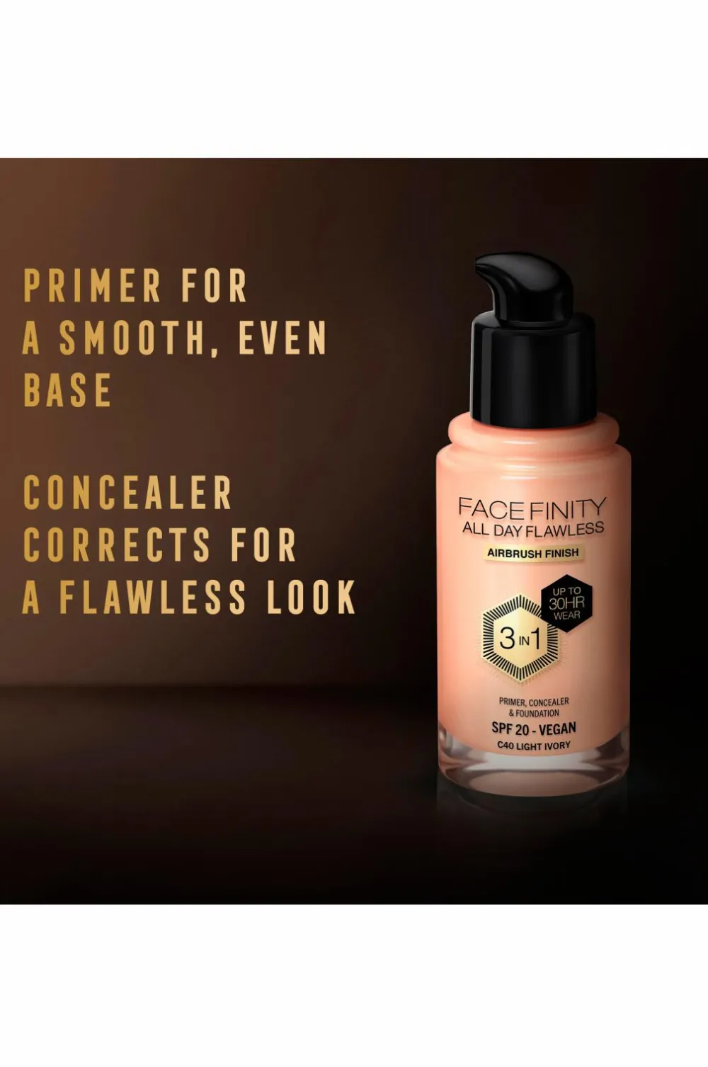 Max Factor Ansigt>All Day Flawless 3in1 Foundation 77 Soft Honey