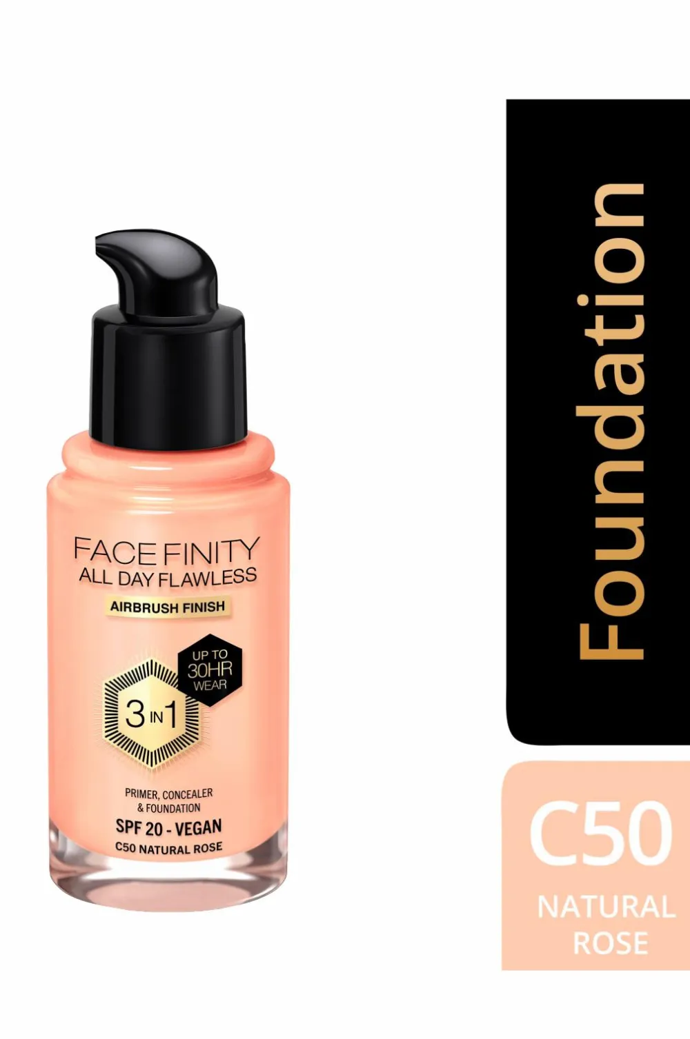 Max Factor Ansigt>All Day Flawless 3in1 Foundation 50 Natural rose