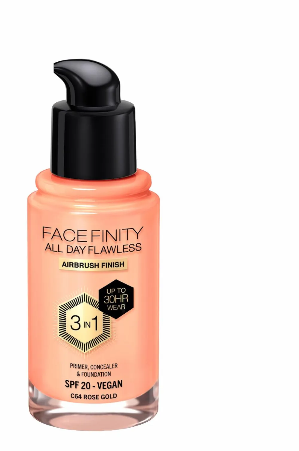 Max Factor All Day Flawless 3in1 Foundation 64 Rose Gold Best