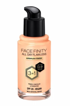 Max Factor All Day Flawless 3in1 Foundation 33 Crystal beige Clearance