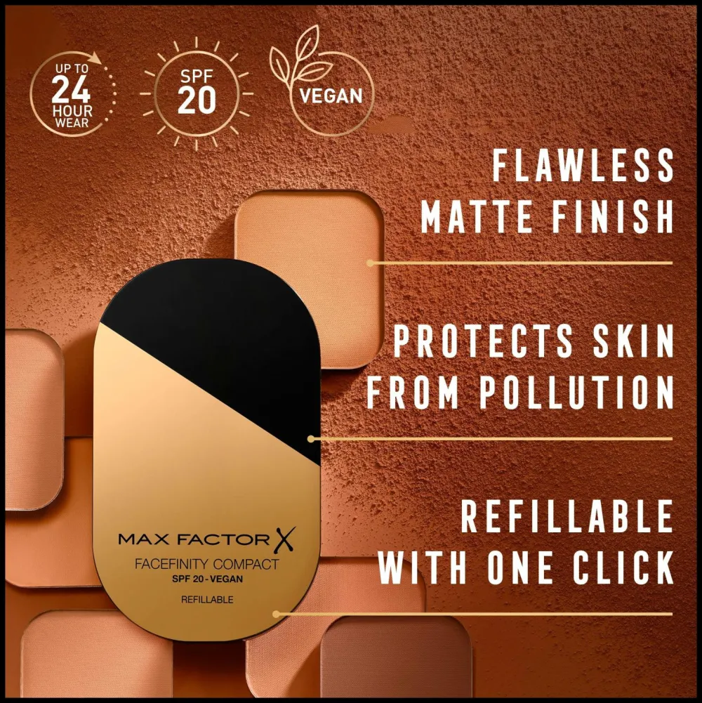 Max Factor Ansigt>Facefinity Compact Foundation refillable 10 gr 008 toffee