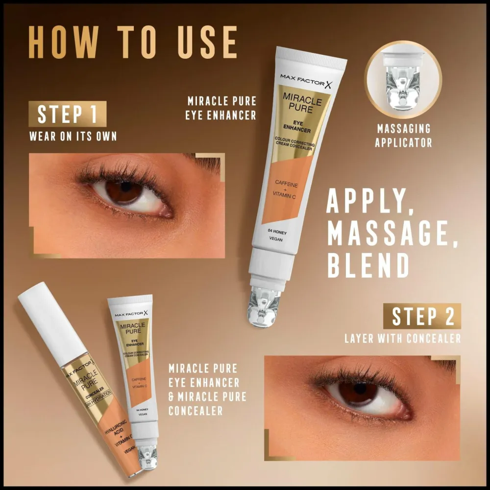 Max Factor Miracle Pure Eye Enhancer 10 ml 04 Honey Clearance