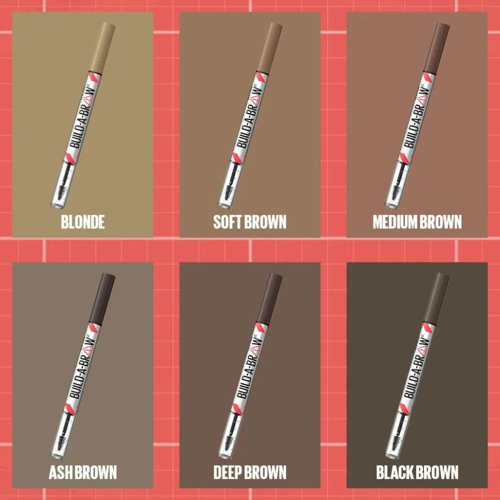 Maybelline BUILD-A-Brow 2-I-1 Brow Pen 260 Deep Brown Outlet