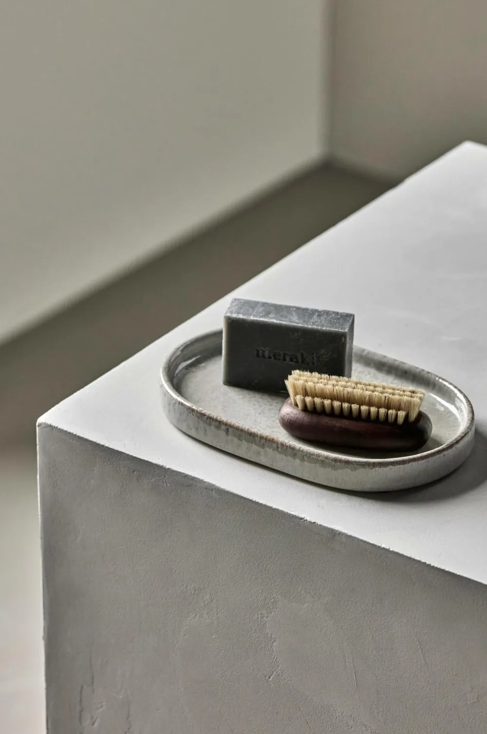 Meraki Badeværelsestilbehør|Småopbevaring>Tray Datura Shellish Grey